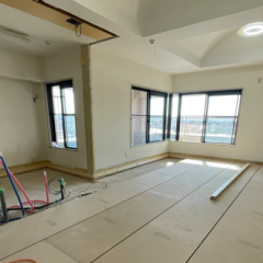 京都嵐山のマンション最上階の改装リフォームが着工|シックでモダンな住まいへ